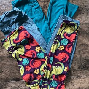 Lularoe OS Dinosaur legging pack!